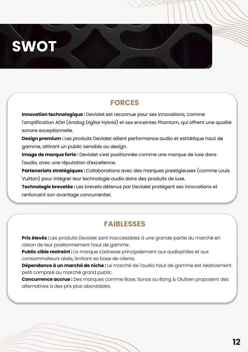 Analyse SWOT